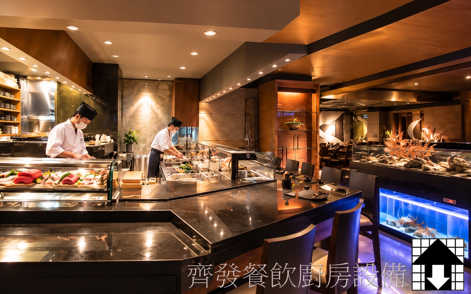 日式料理餐廳廚房